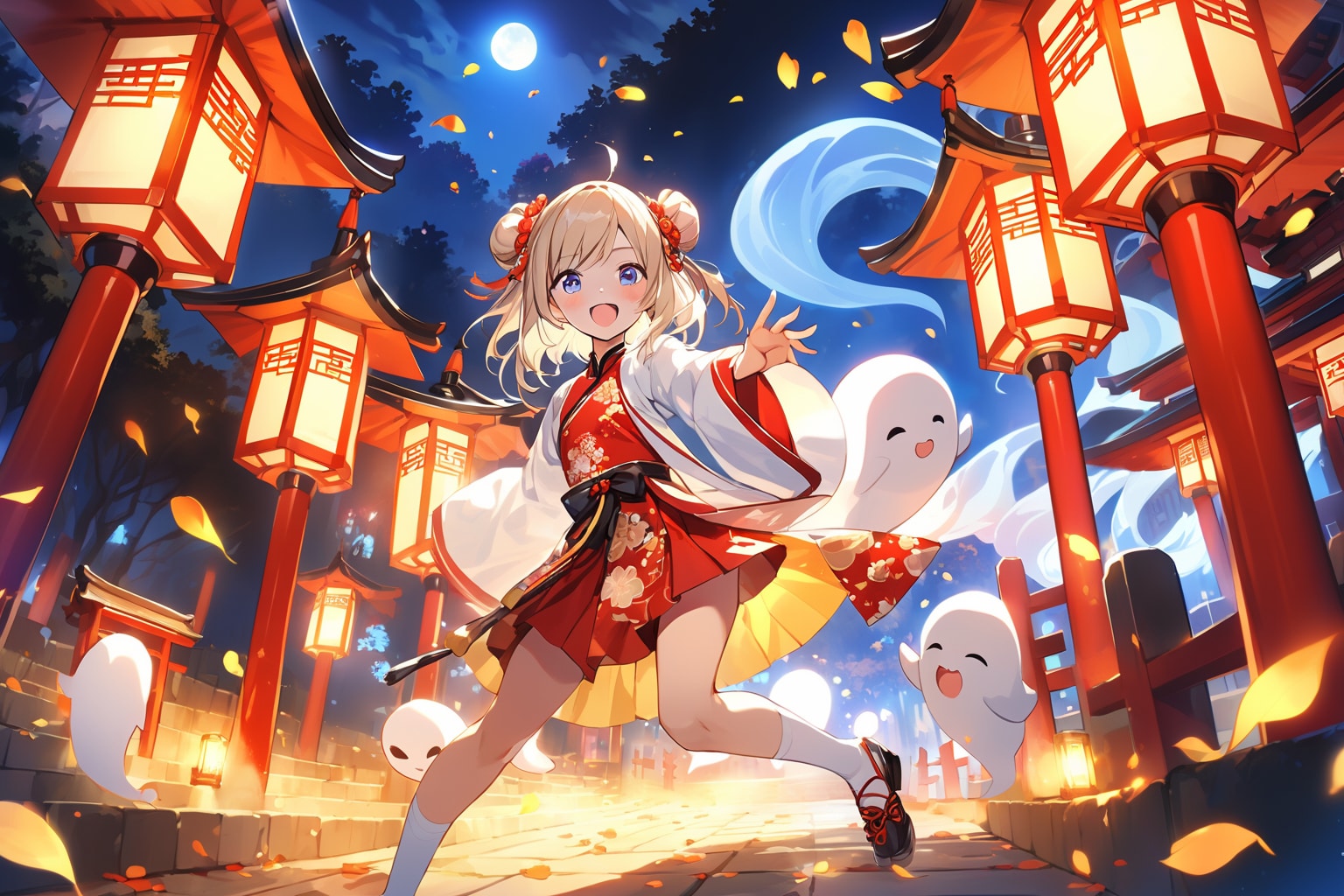 幽玄童子ちゃん日本へ出張中 | の人気AIイラスト・グラビア