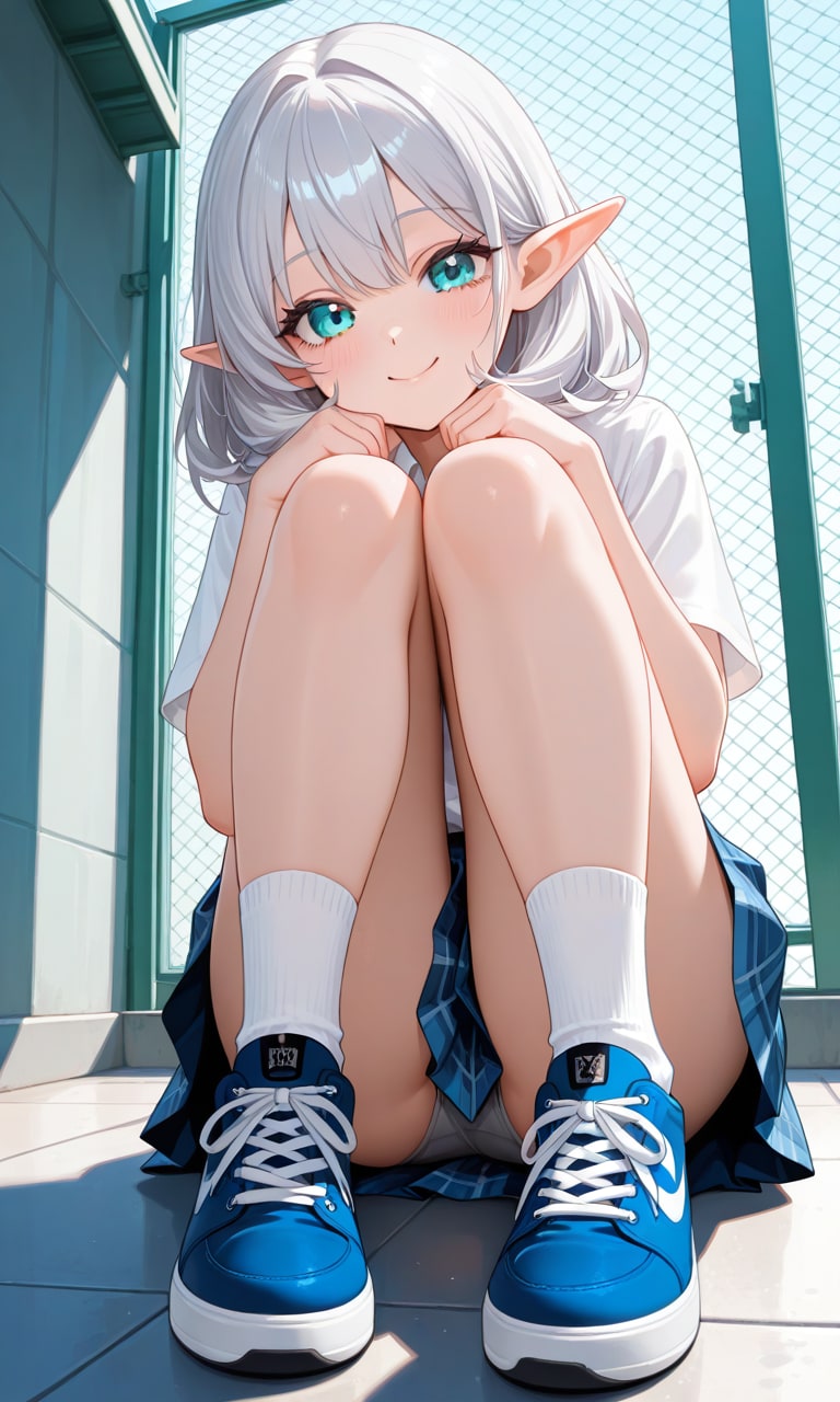 灰色パンツ