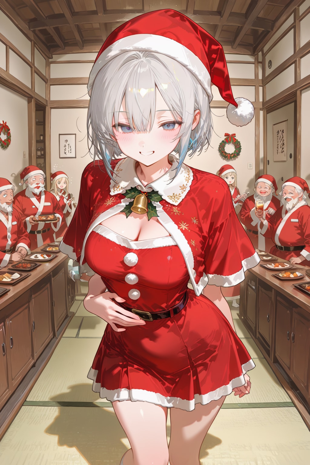 忘年会のサンタガール