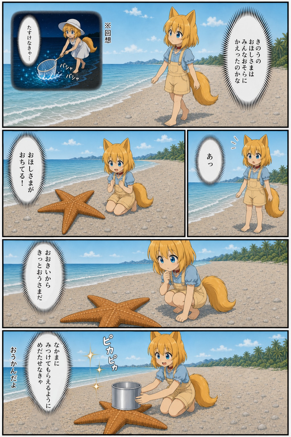 ヒトデさんの存在を知る前のキツネ
