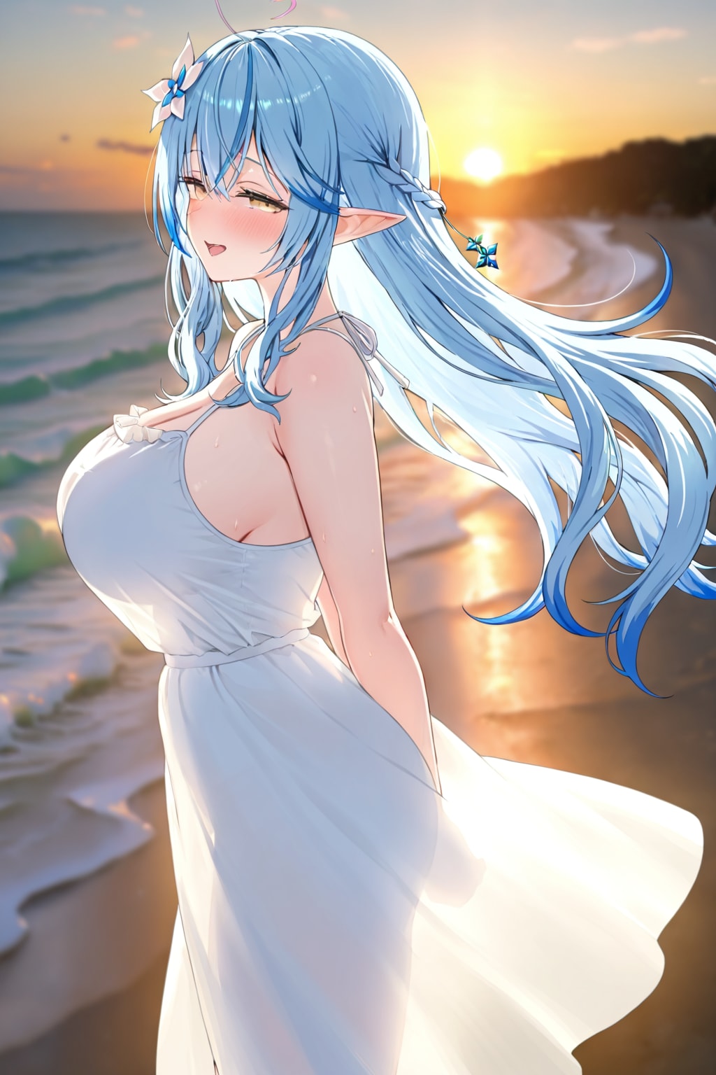 海辺の彼女 | の人気AIイラスト・グラビア
