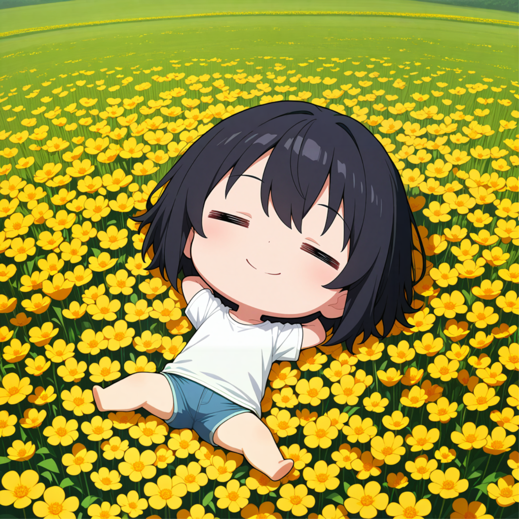 お花のベッド