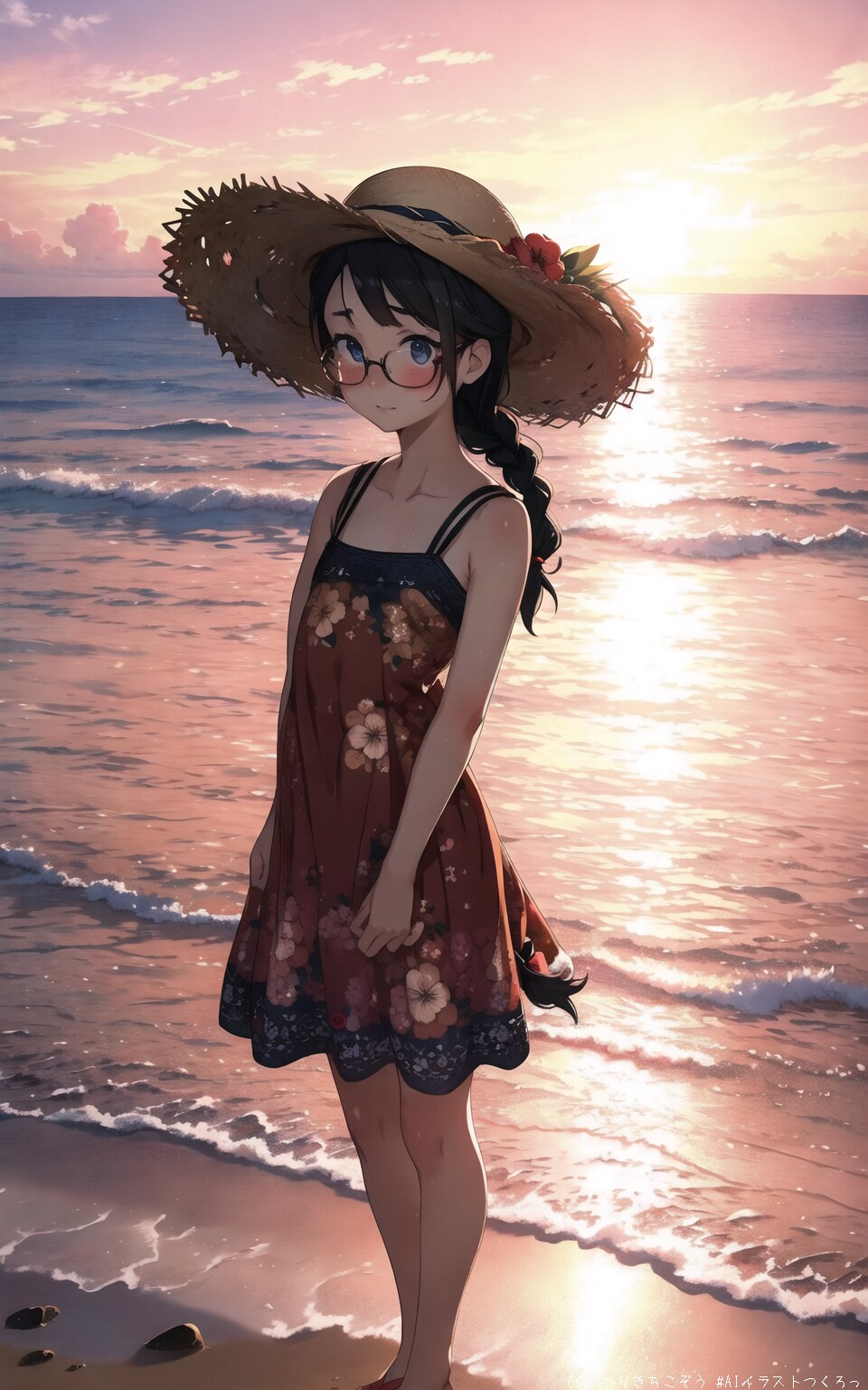 夕焼け空と男の娘〜おとこの娘、シンジ