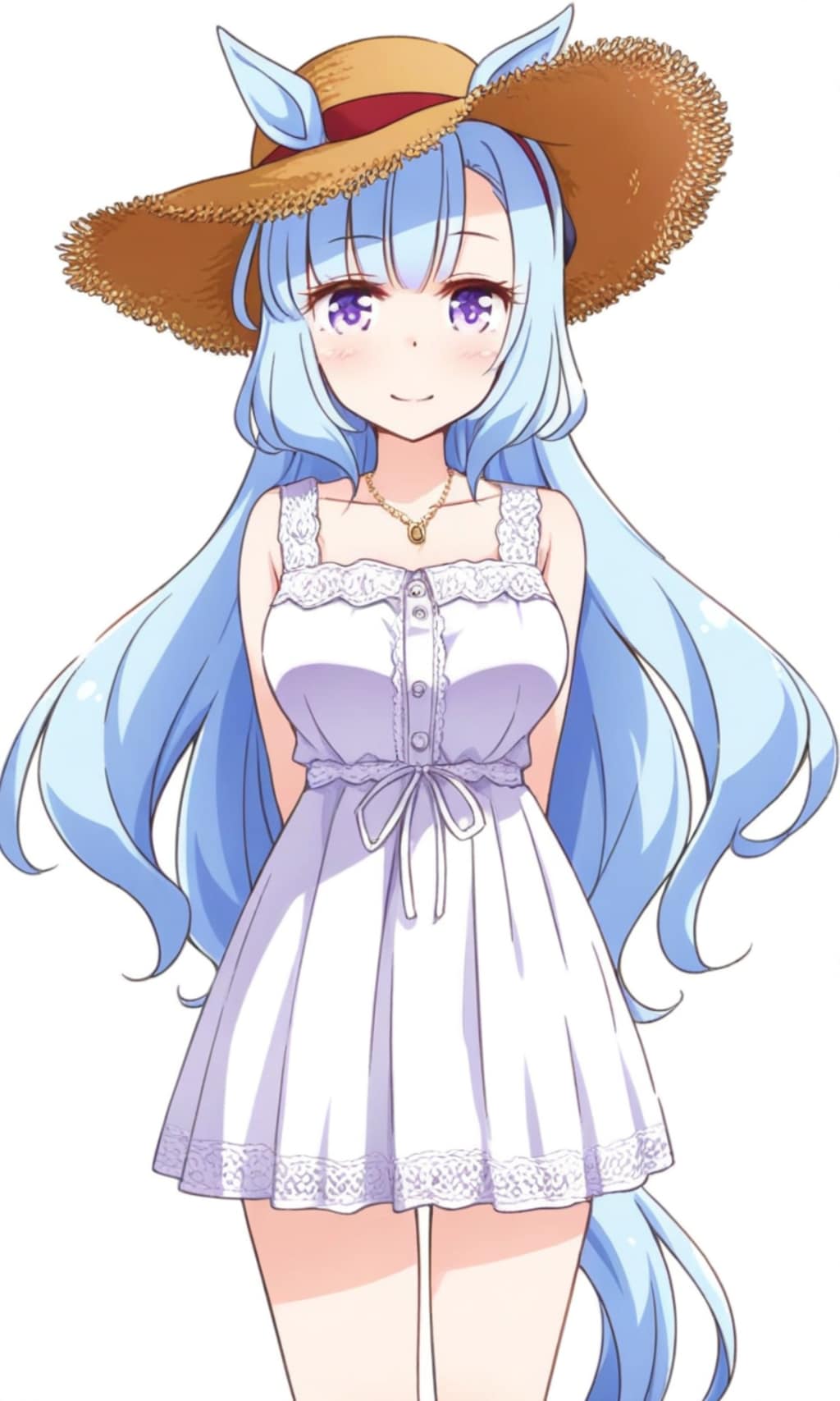 メジロアルダン 麦わら帽子とワンピース