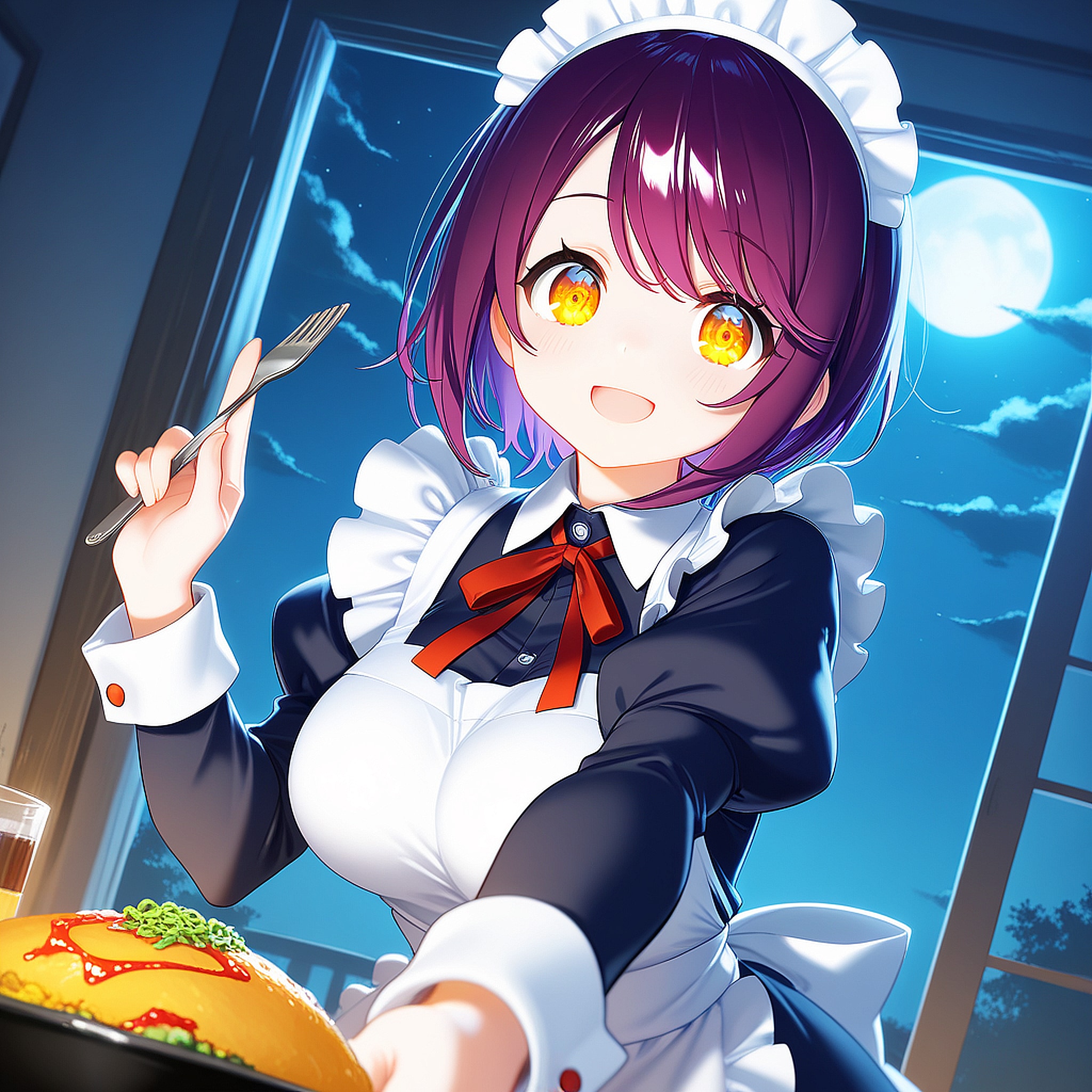 こんばんは（挨拶メイドの芽衣ちゃん） | の人気AIイラスト・グラビア