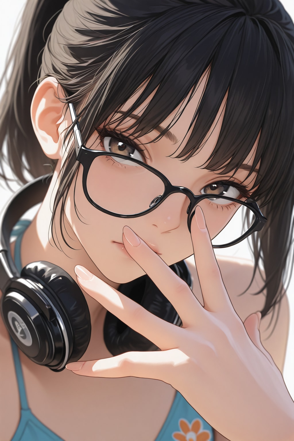 メガネとヘッドフォン②