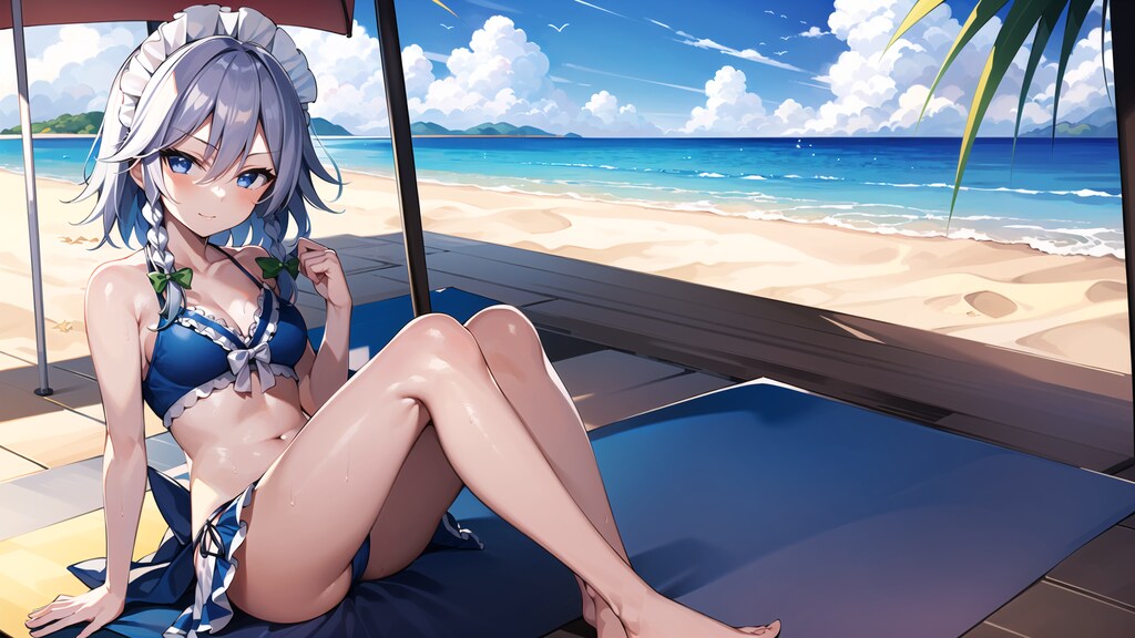 東方水着娘-十六夜咲夜-2