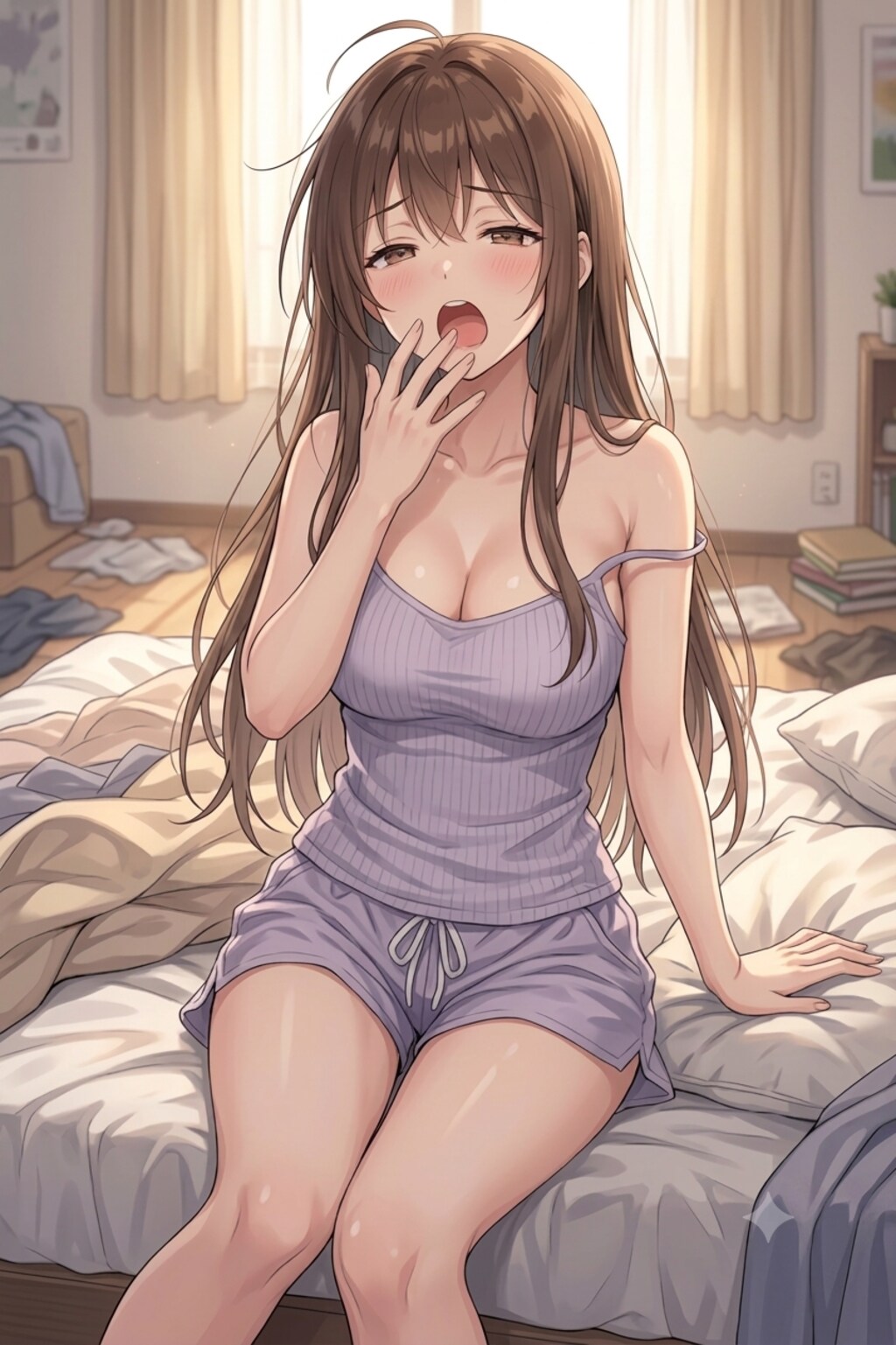 寝起きでぼんやり