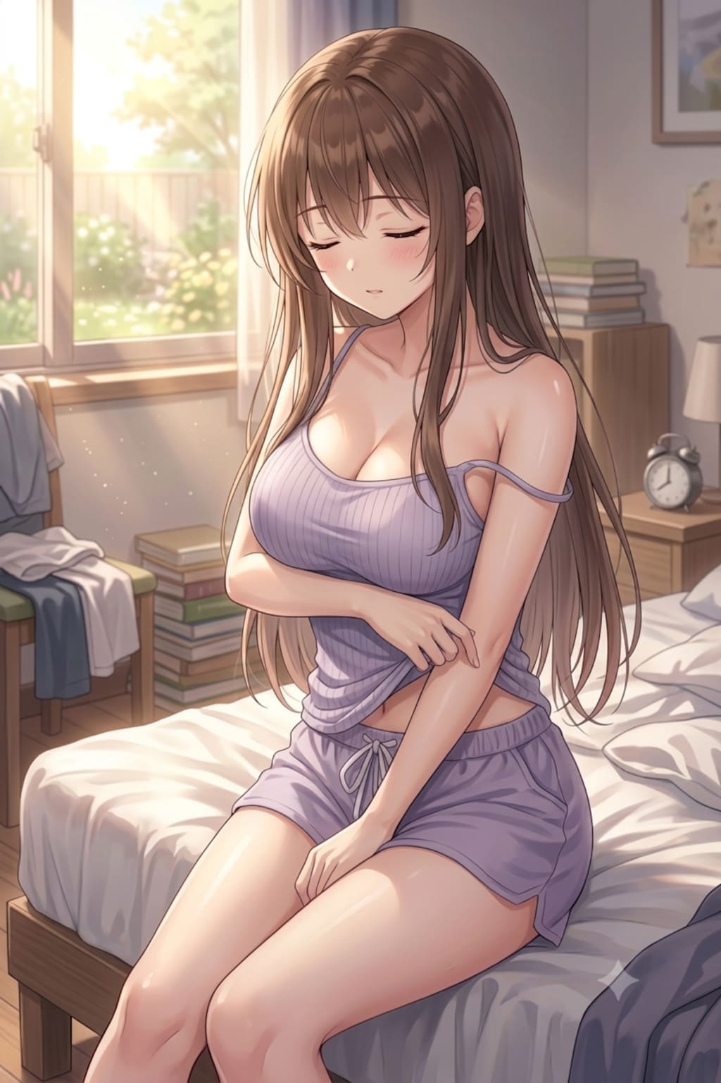 寝起きでぼんやり