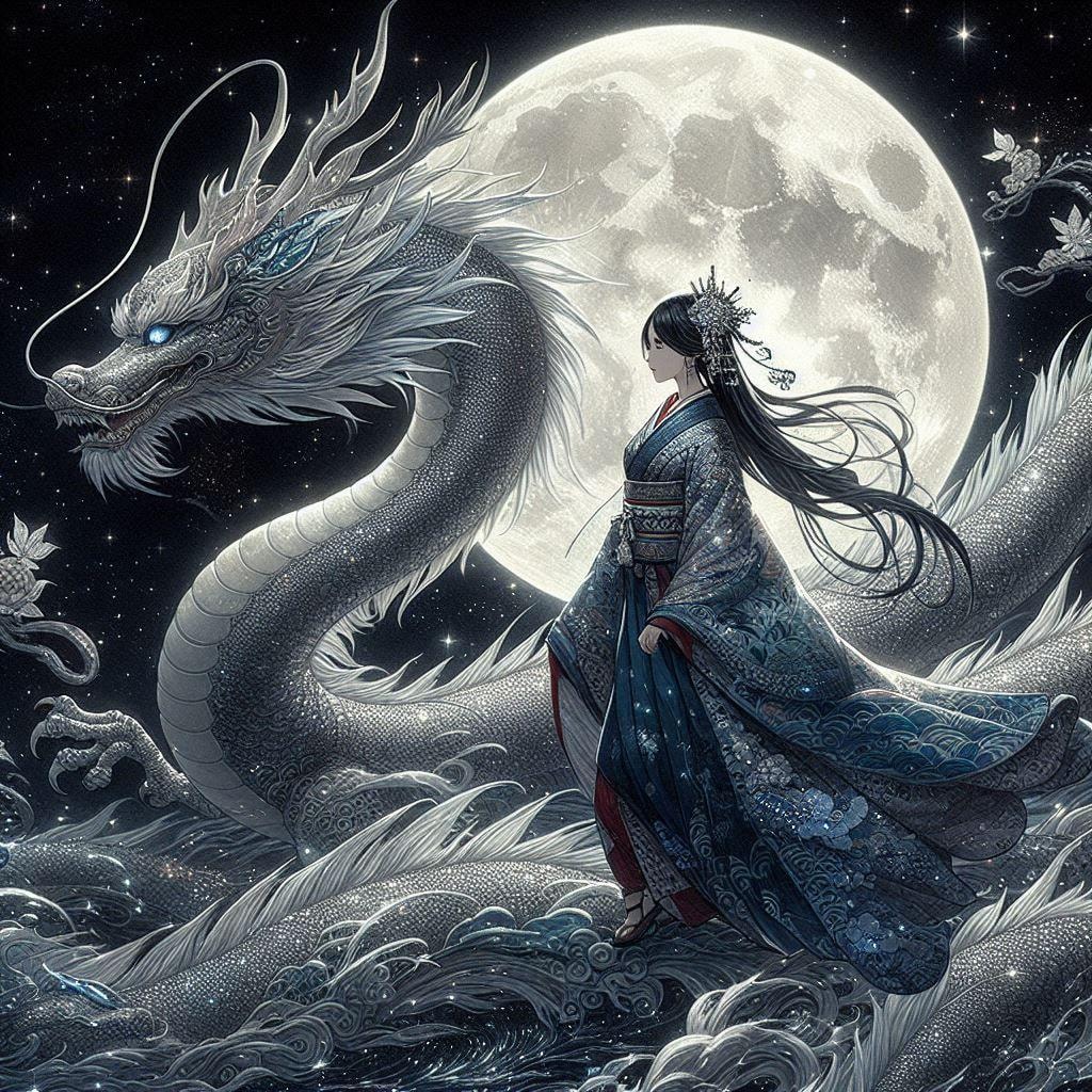 銀の龍と月と姫君