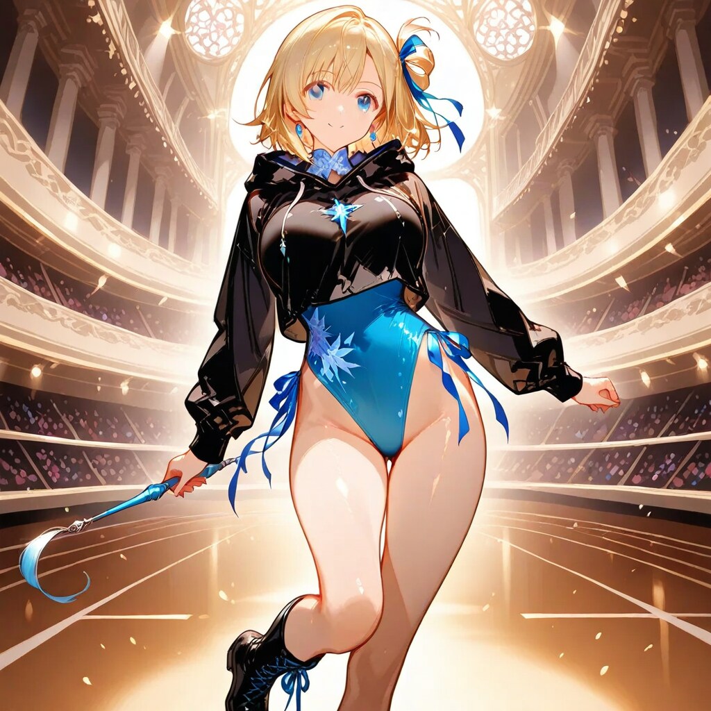 金髪ショート新体操美少女