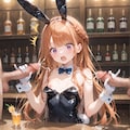 射精に驚くバニー 4枚目