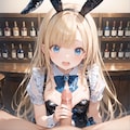 射精に驚くバニー 2枚目