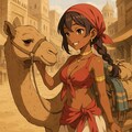 隊商少女と相棒 2枚目