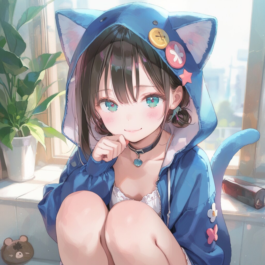 猫耳フード