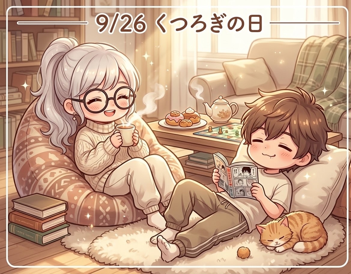 今日は「くつろぎの日」 | の人気AIイラスト・グラビア