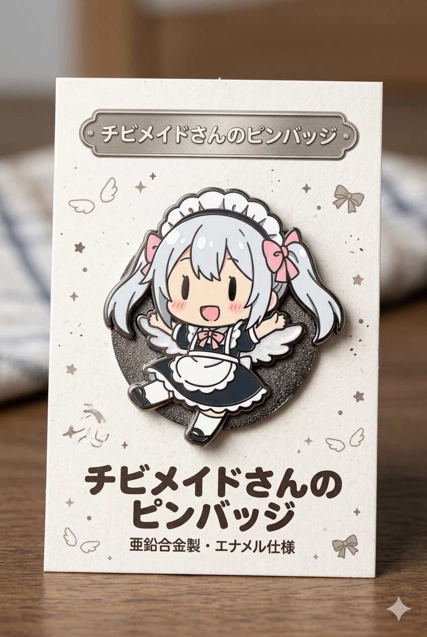 チビメイドさんのピンバッジ | の人気AIイラスト・グラビア