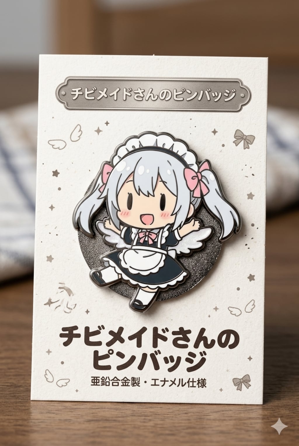 チビメイドさんのピンバッジ