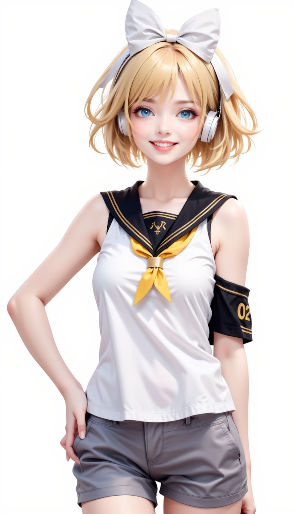 鏡音リンはジャケ写の最終選抜をしているようです「だから、４枚目は無いってば！」