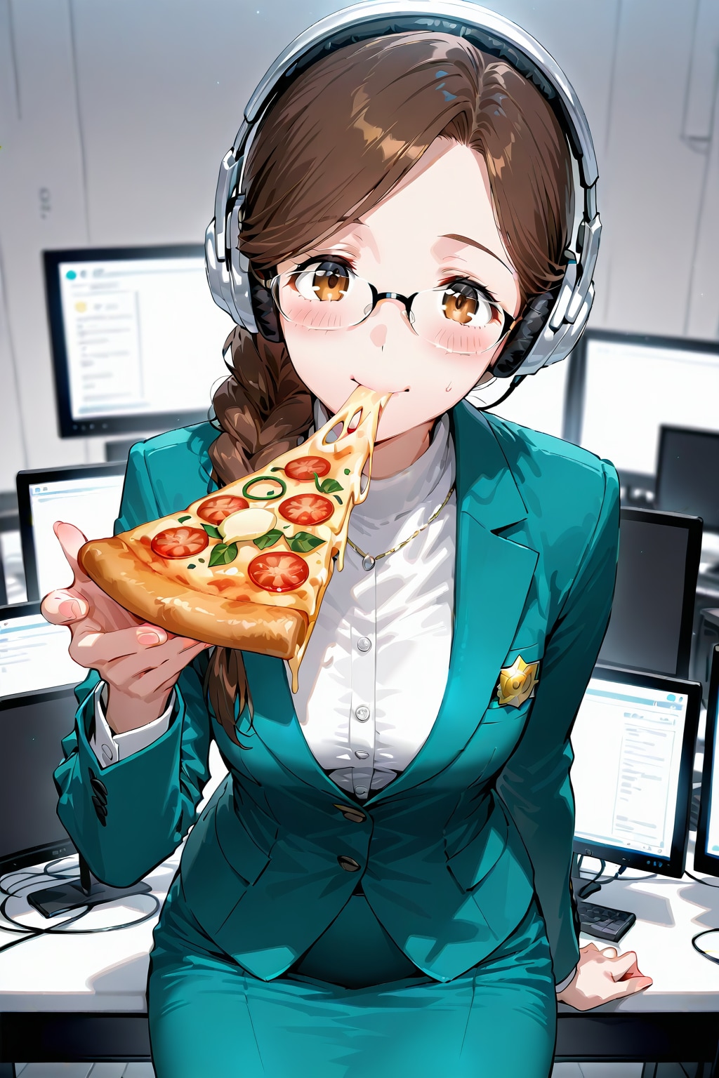 ピザの日にも出撃！眼鏡三つ編み戦隊メガミツジャー