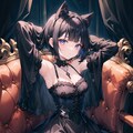 ゴシック黒猫ガール 4枚目