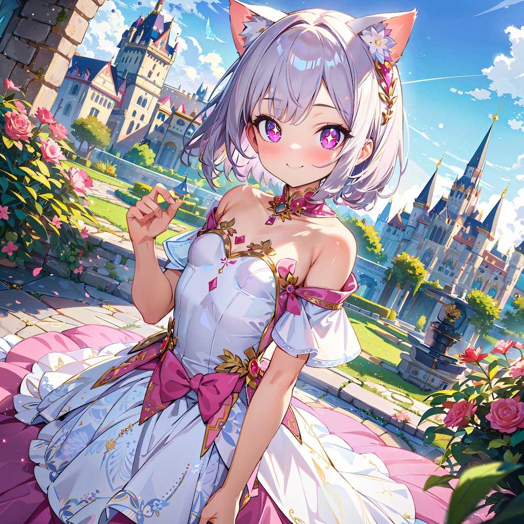 Elegant cat princess (with sparkling eyes)