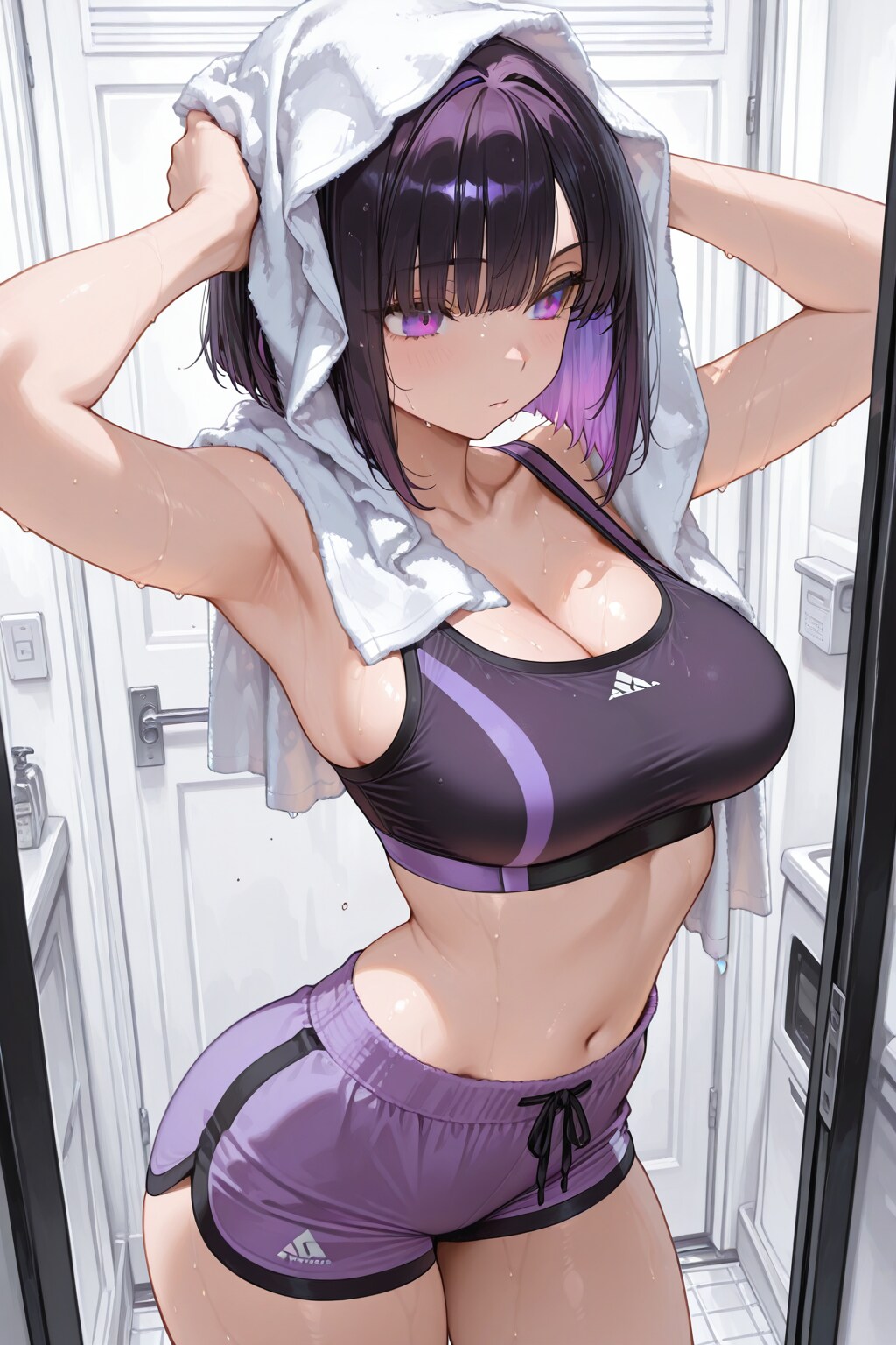 紫色が似合う女の子
