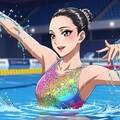 シンクロ美少女　ソロの演技① 4枚目