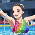 シンクロ美少女　ソロの演技① 7枚目