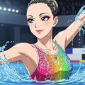 シンクロ美少女　ソロの演技① 8枚目