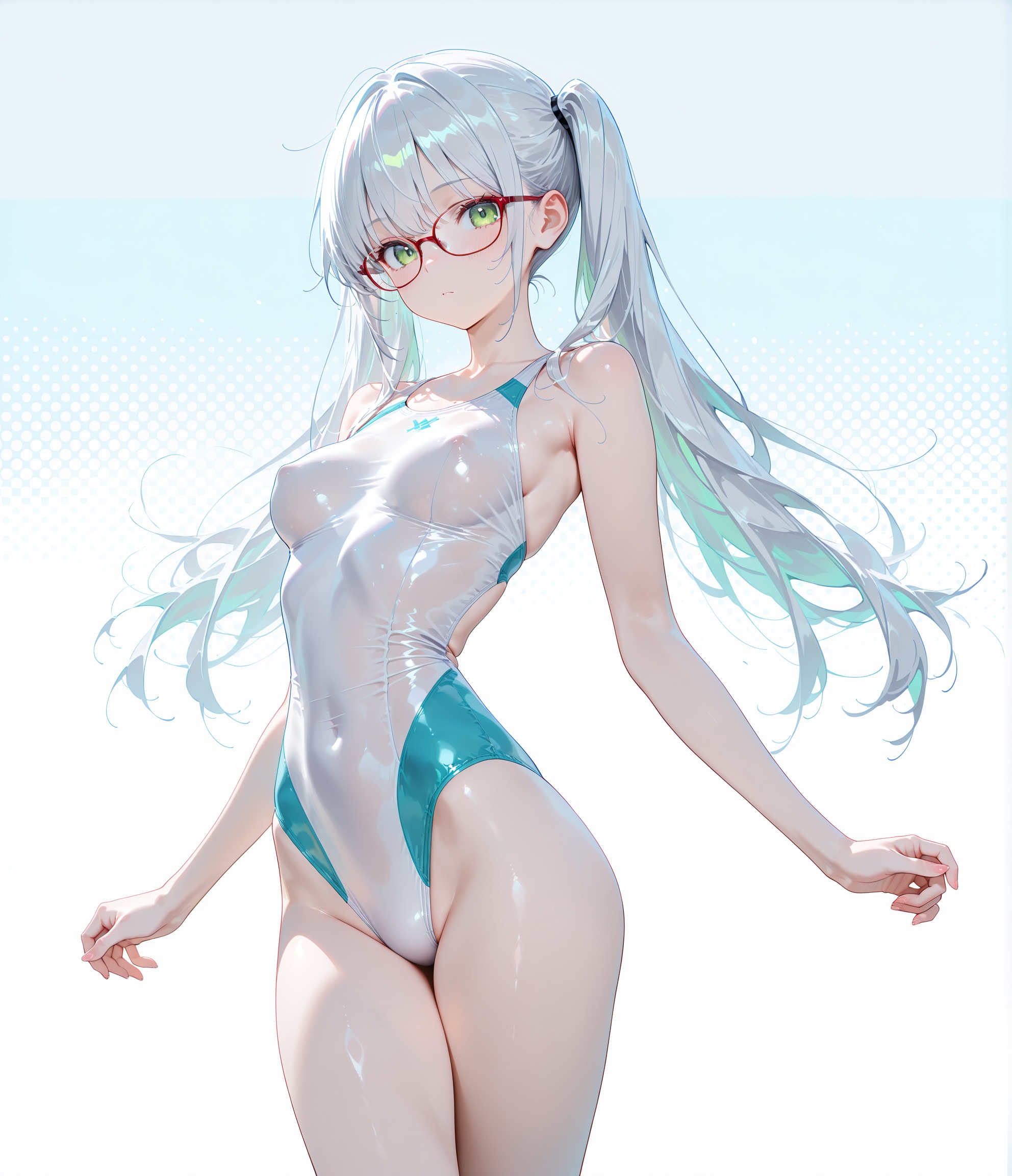 ツインテメガネっ娘♪
