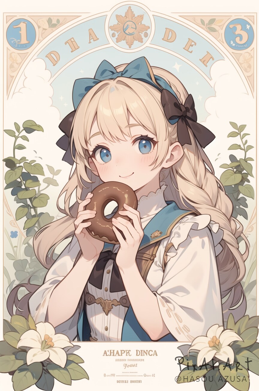 ミュシャ『ドーナツを食べる喜び』