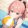ビーチボール準備中 6枚目