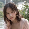 雨と紫陽花と見つめる女性 10枚目