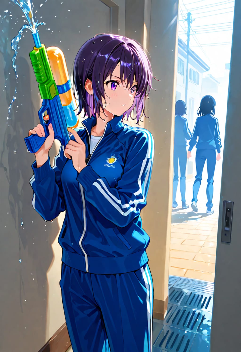 後ろから狙う卑怯女