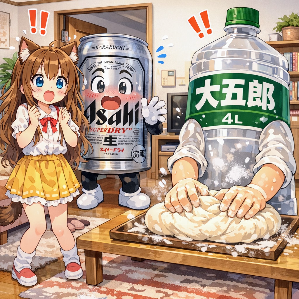 実家で知らん人がうどんを打っていた小さな女の子 | の人気AIイラスト・グラビア