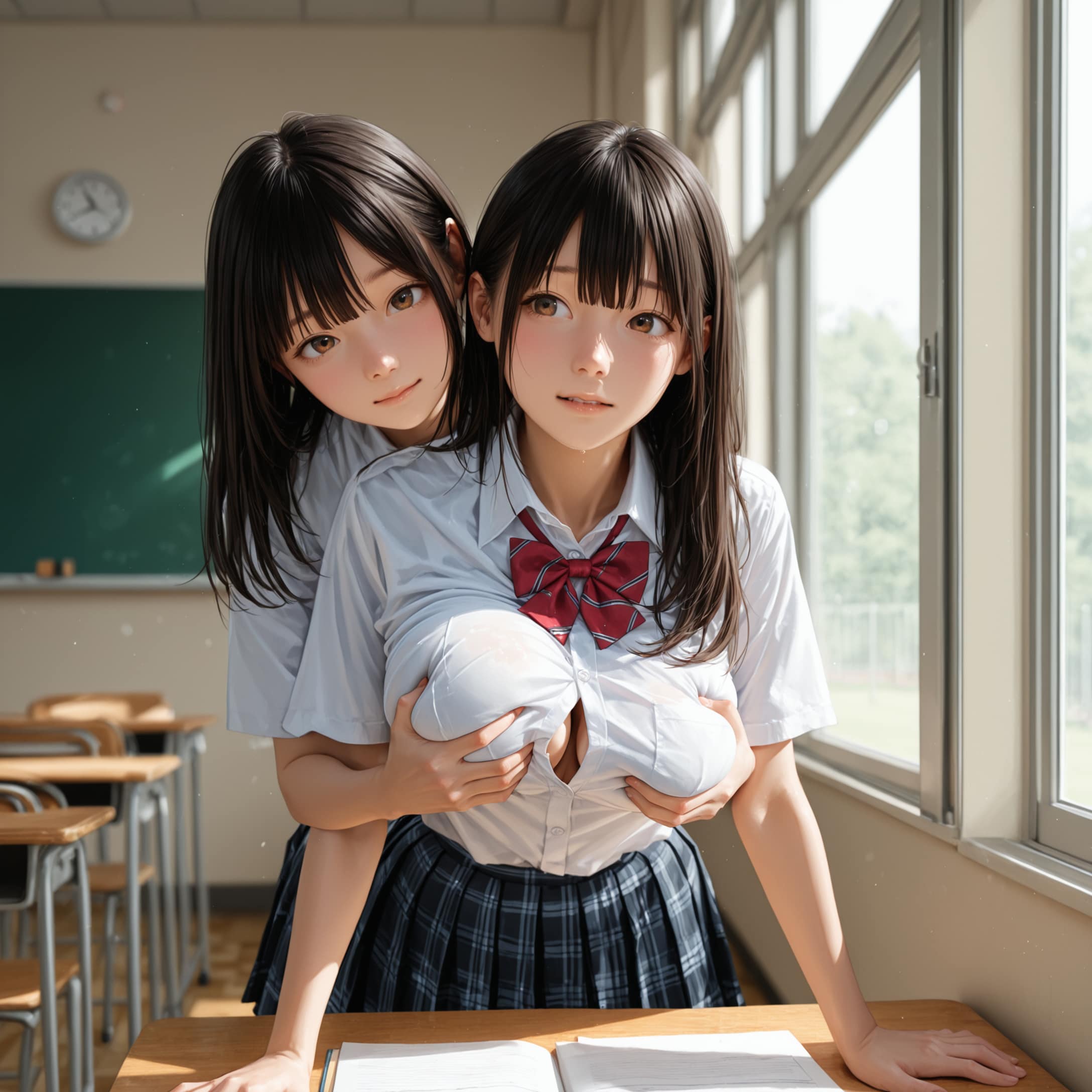 揉みしだく