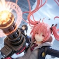 異世界制服少女達　メカ娘　ガトリングガン使いの魔法少女　アクリルドールフィギュア 7枚目