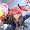 異世界制服少女達　メカ娘　ガトリングガン使いの魔法少女　アクリルドールフィギュア 5枚目