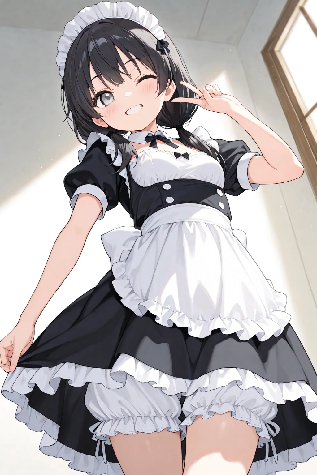 お下げちゃんのメイド服