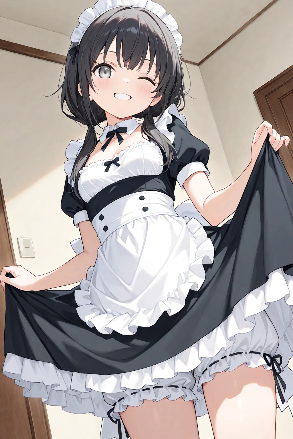 お下げちゃんのメイド服