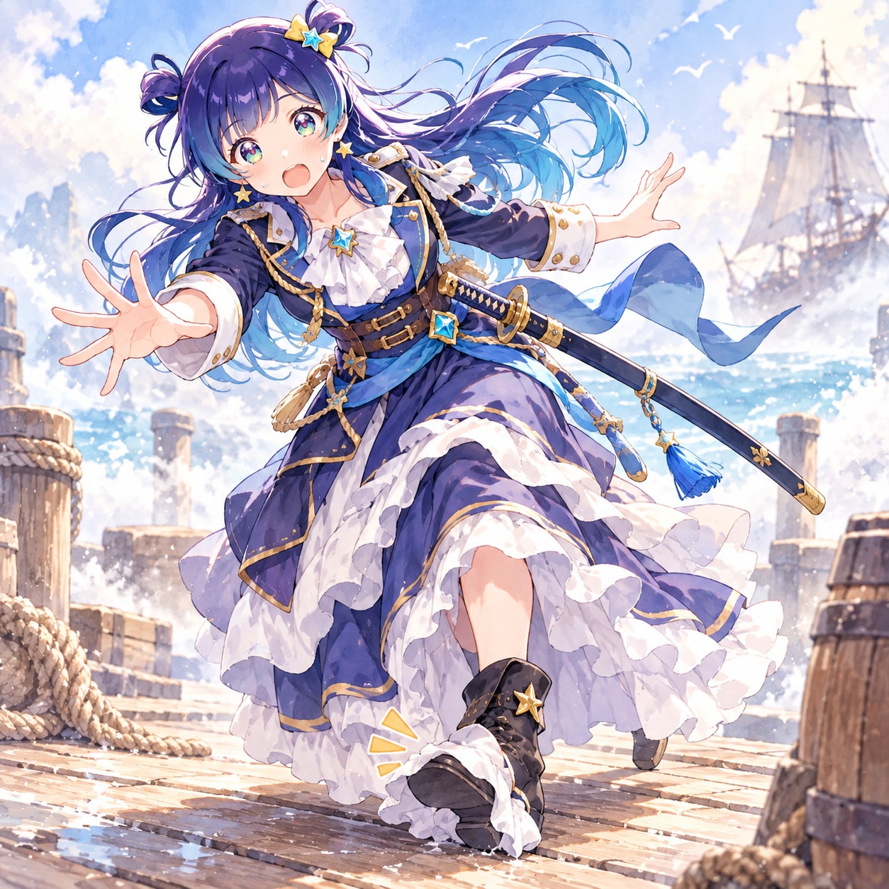 ロンスカ海賊（６）３時のアイドル　GPTimages2.5 | の人気AIイラスト・グラビア