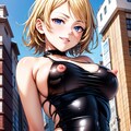 二次おっぱいポロリ246《金髪あみあみレオタード》 6枚目