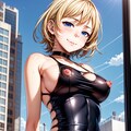 二次おっぱいポロリ246《金髪あみあみレオタード》 9枚目