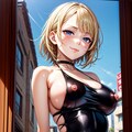 二次おっぱいポロリ246《金髪あみあみレオタード》 5枚目