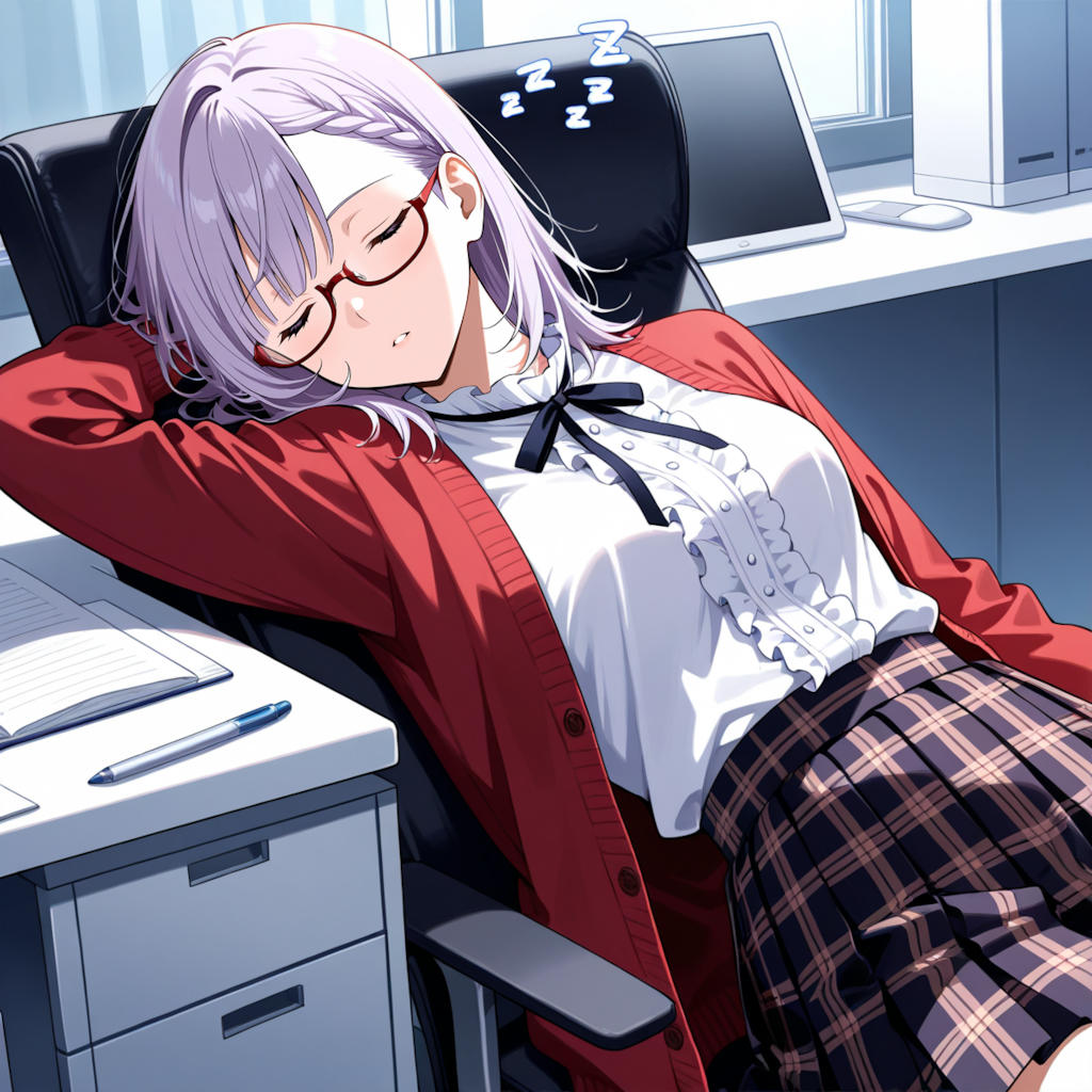 先輩！そんな恰好で寝てたら、パンツ見（え）ちゃいますよ！