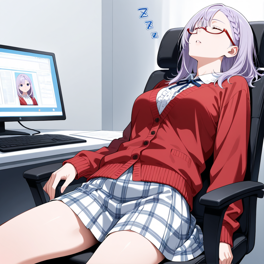 先輩！そんな恰好で寝てたら、パンツ見（え）ちゃいますよ！