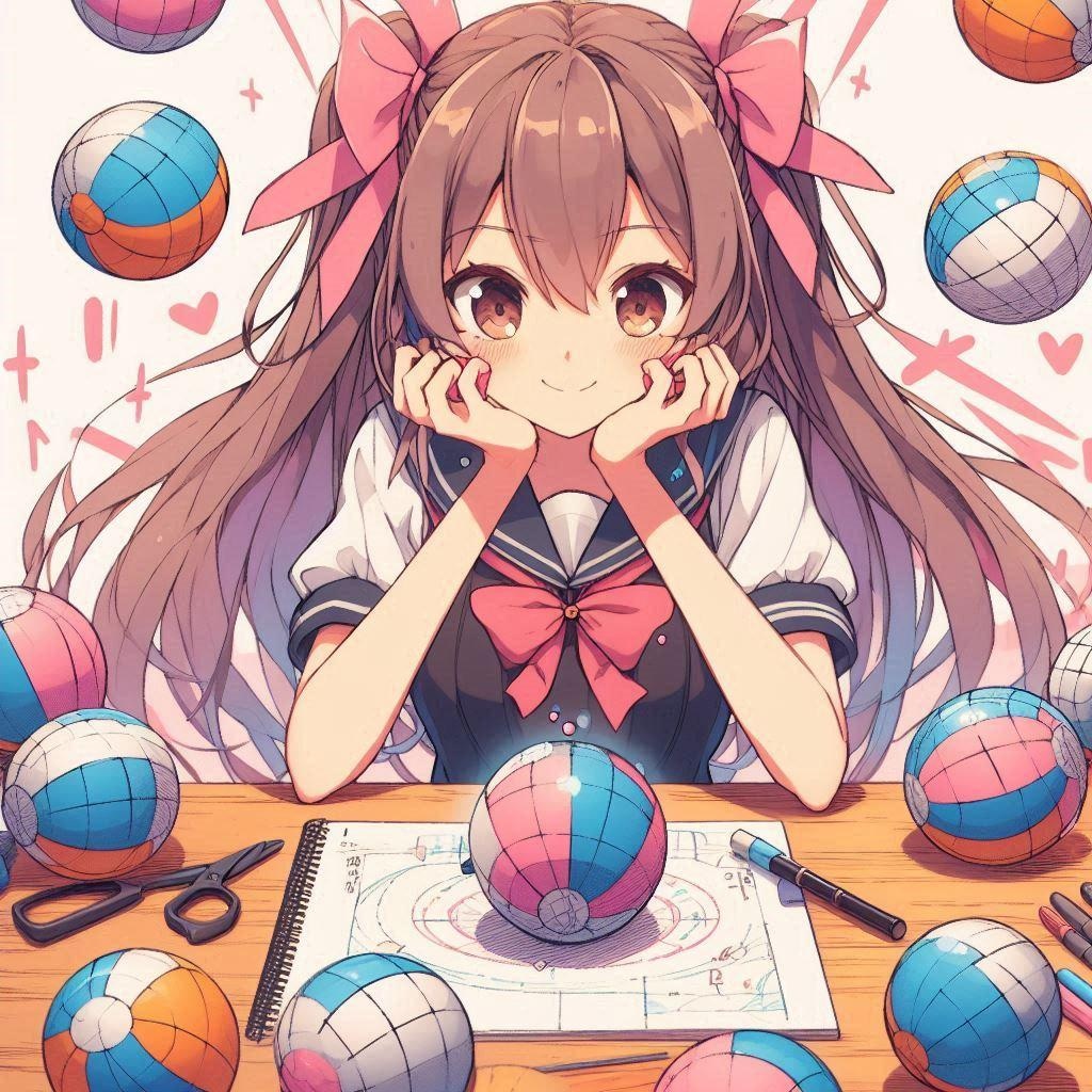 [Dalleさんで]○ートボールを作る女の子[セートボール]