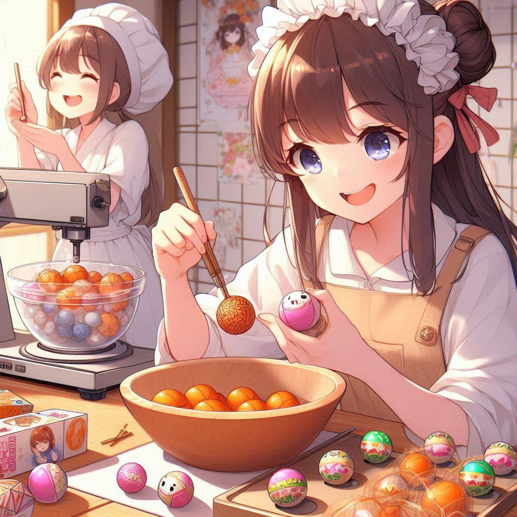 [Dalleさんで]○ートボールを作る女の子[セートボール] | の人気AIイラスト・グラビア