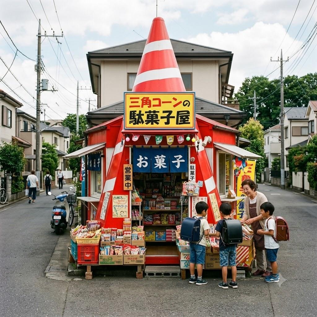三角コーン駄菓子屋